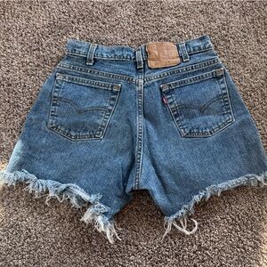 Levi's Vintage-Inspired Blue Denim Cutoff Shorts